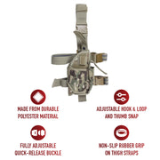 Rothco Drop Leg Tactical Holster – Adjustable Fit for Full-Frame 