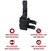 Rothco Drop Leg Tactical Holster – Adjustable Fit for Full-Frame 