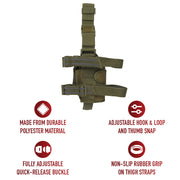 Rothco Drop Leg Tactical Holster – Adjustable Fit for Full-Frame 
