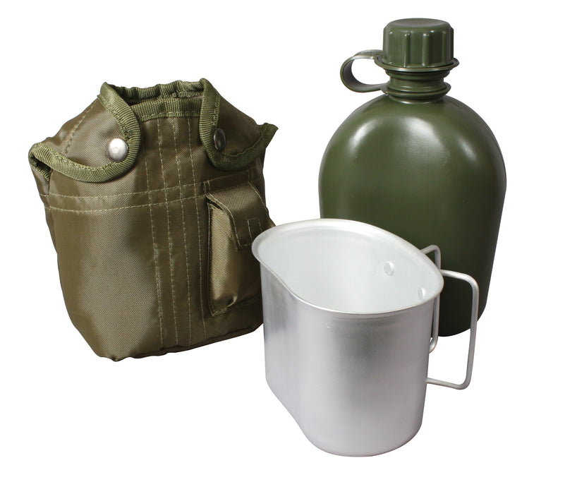 Rothco 3 Piece Canteen Kit With Cover & Aluminum Cup