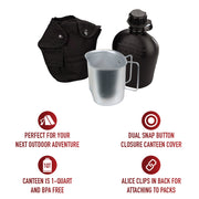 Rothco 3 Piece Canteen Kit With Cover & Aluminum Cup