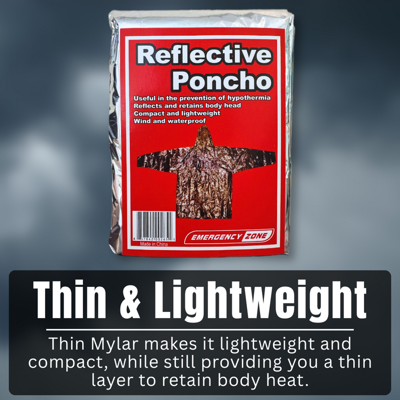 Emergency Zone reflective emergency poncho