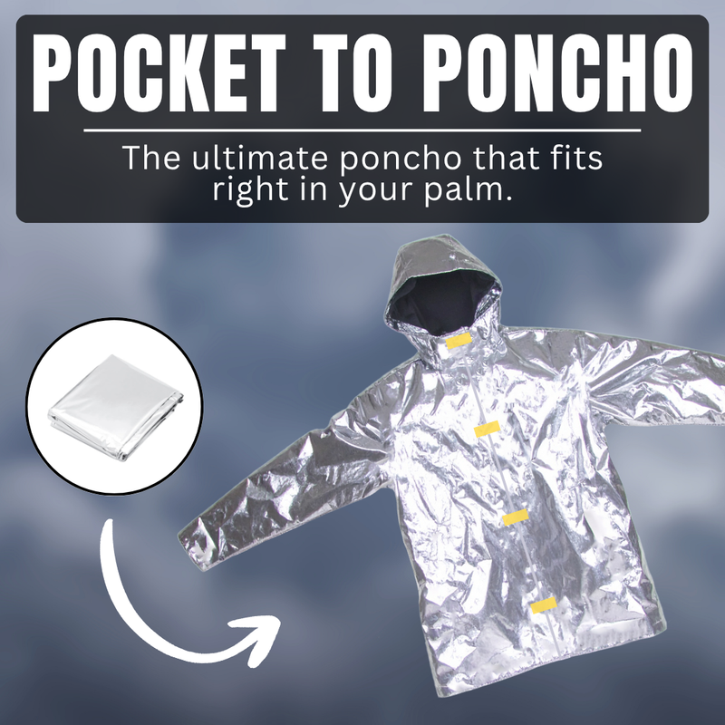 Emergency Zone reflective emergency poncho