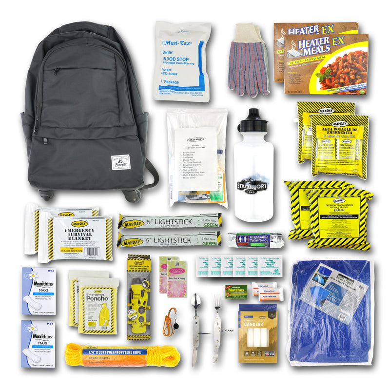 Mayday Roll & Go Survival Kit (2-Person) | Wheeled Go-Bag