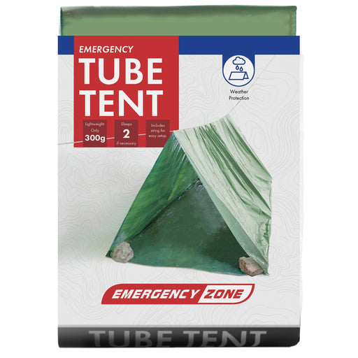 2-Person Emergency Tube Tent – Lightweight Forest Green Shelter
