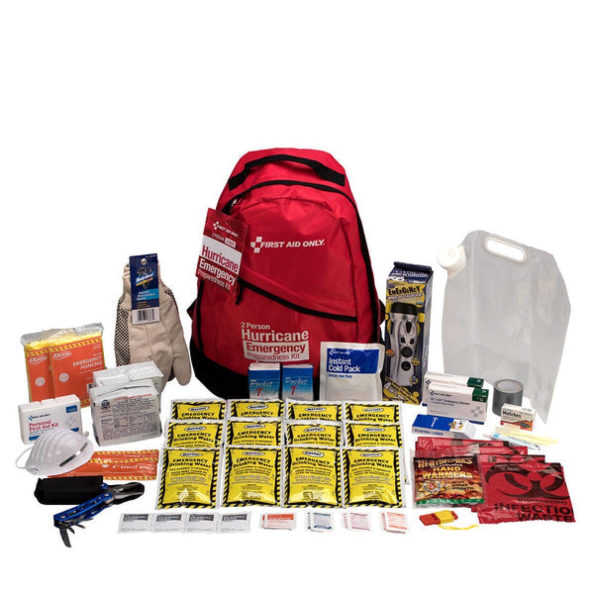 First Aid Backpack Only First Aid Only 2-Person Hurricane Preparedness Backpack | 72-Hour Kit ...