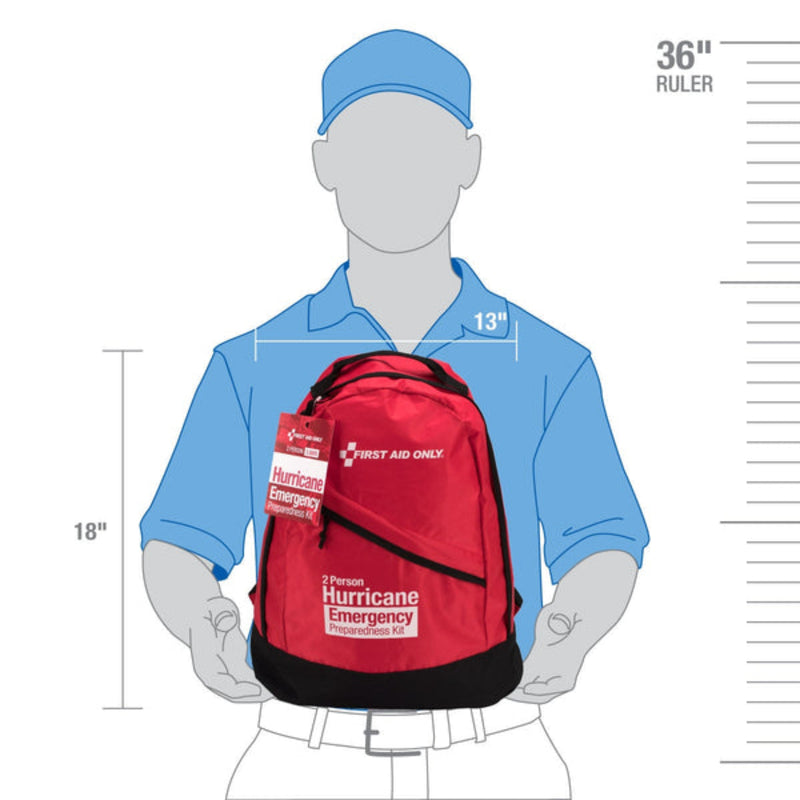 First Aid Only 2-Person Hurricane Preparedness Backpack | 72-Hour Kit