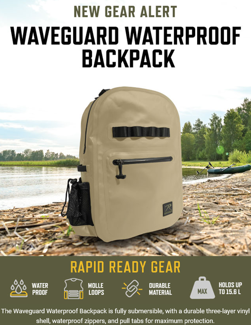 Rothco Waveguard Waterproof Backpack Fully Submersible