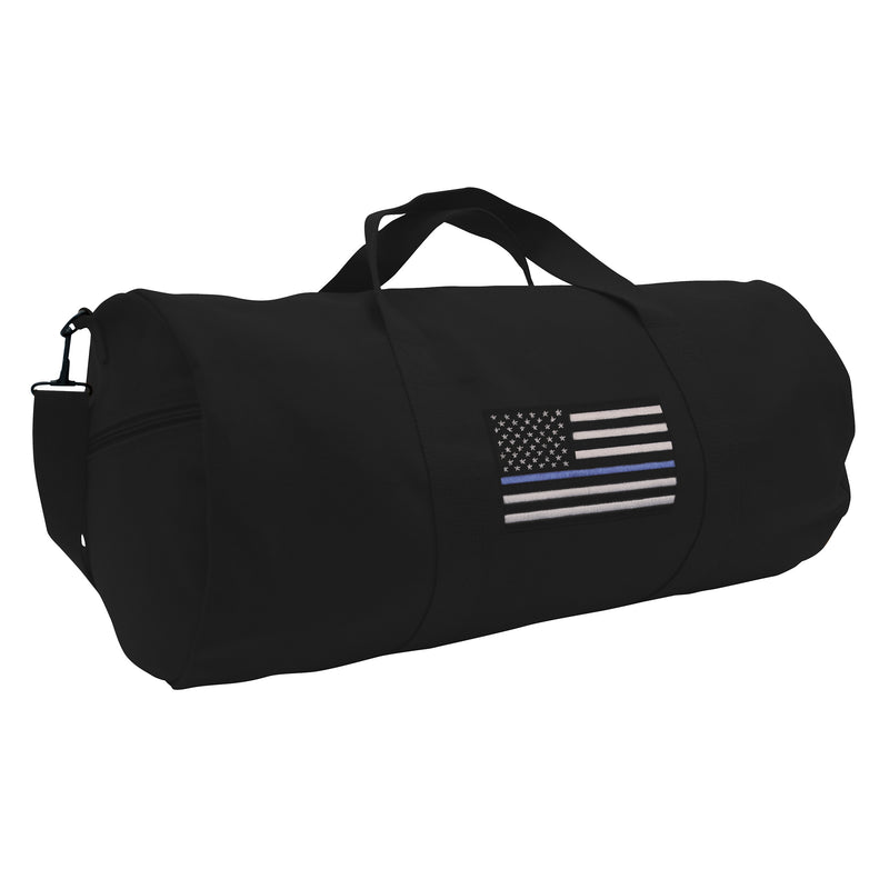 Rothco Thin Blue Line Canvas Duffle Bag | 19-Inch Shoulder Bag