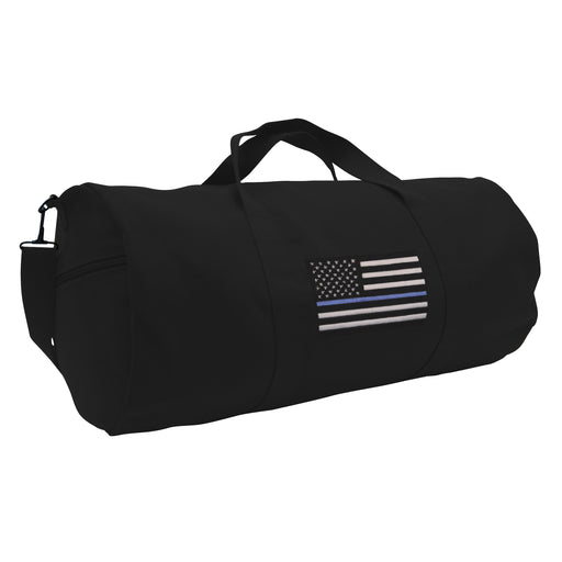 Rothco Thin Blue Line Canvas Duffle Bag | 19-Inch Shoulder Bag