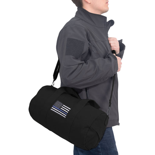 Rothco Thin Blue Line Canvas Duffle Bag | 19-Inch Shoulder Bag