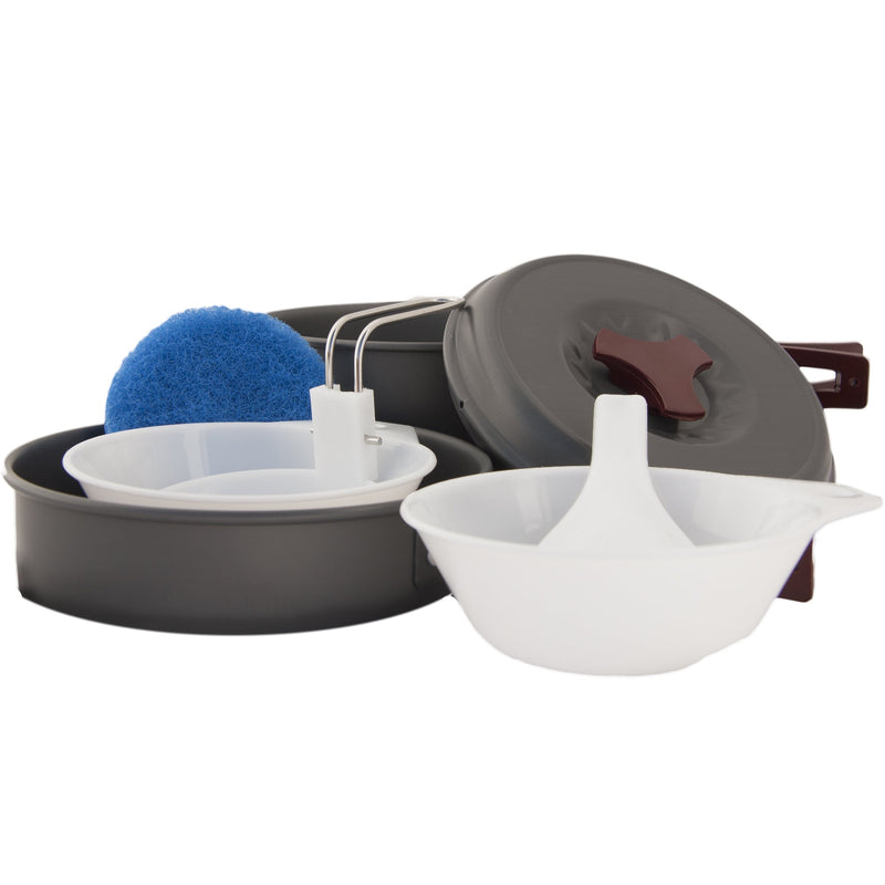 Emergency Zone Mountain Meal Mess Kit, 8-piece anodized aluminum cook set