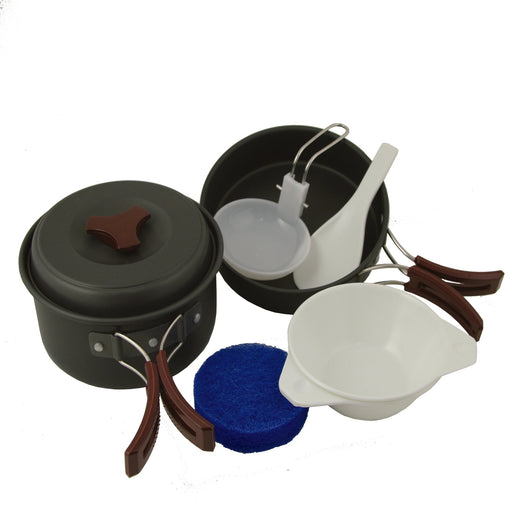 Emergency Zone Mountain Meal Mess Kit, 8-piece anodized aluminum cook set
