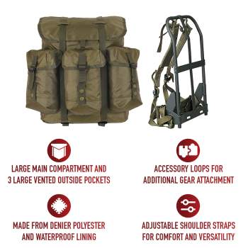 Rothco G.I. Type Medium Alice Pack | Classic Military Style Rucksack
