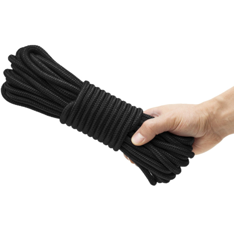 9mm x 50' Nylon Braided Utility Rope – Multi-Purpose Camping Cord