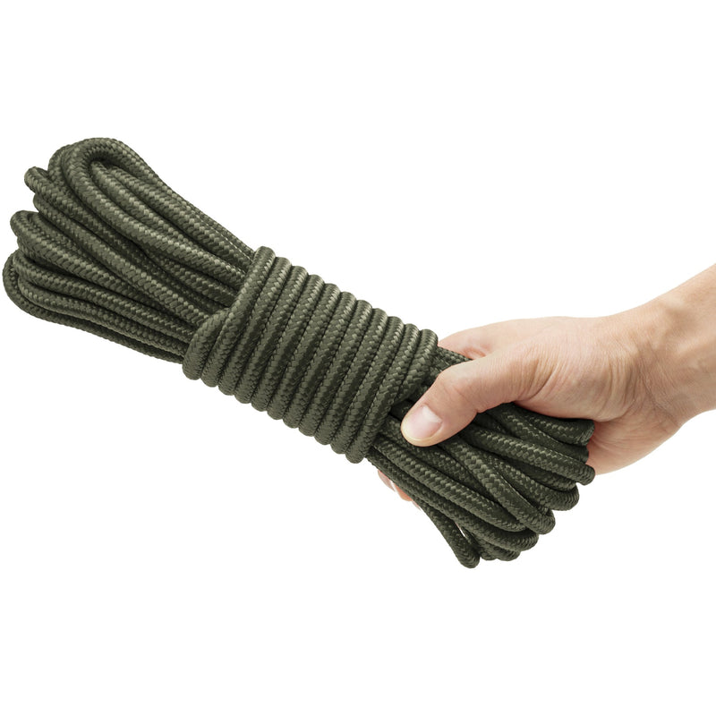 9mm x 50' Nylon Braided Utility Rope – Multi-Purpose Camping Cord