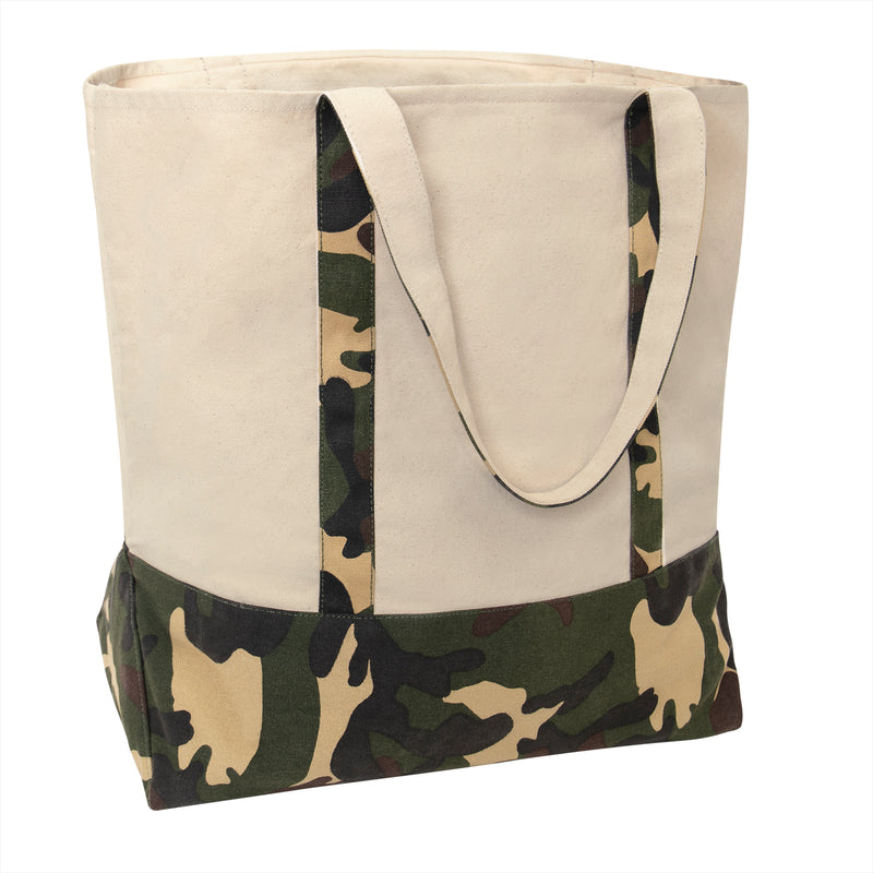 Rothco Large Camo Canvas Tote Bag | 60L Heavy-Duty