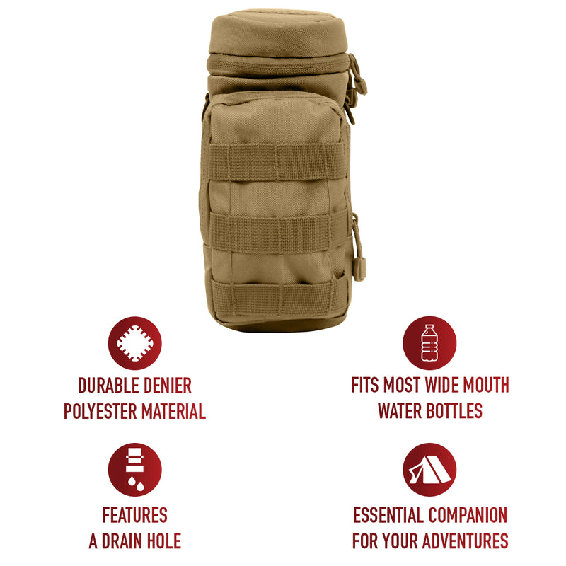 Rothco MOLLE Compatible Water Bottle Pouch | Tactical Hydration