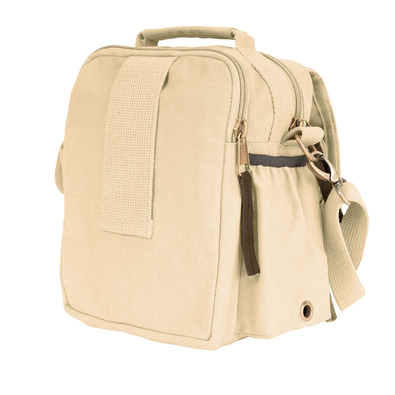 Rothco Vintage Canvas & Leather Travel Shoulder Bag – Compact Crossbody