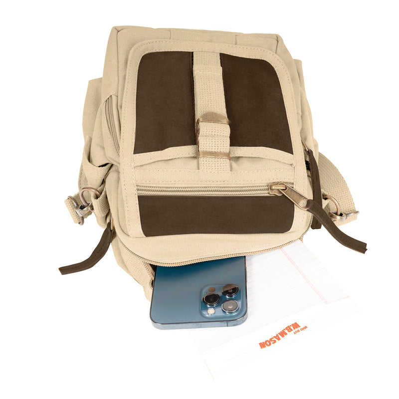 Rothco Vintage Canvas & Leather Travel Shoulder Bag – Compact Crossbody
