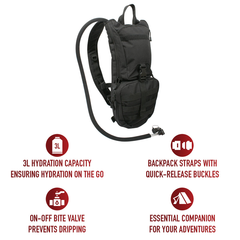 Rothco Rapid Trek Hydration Pack - Black