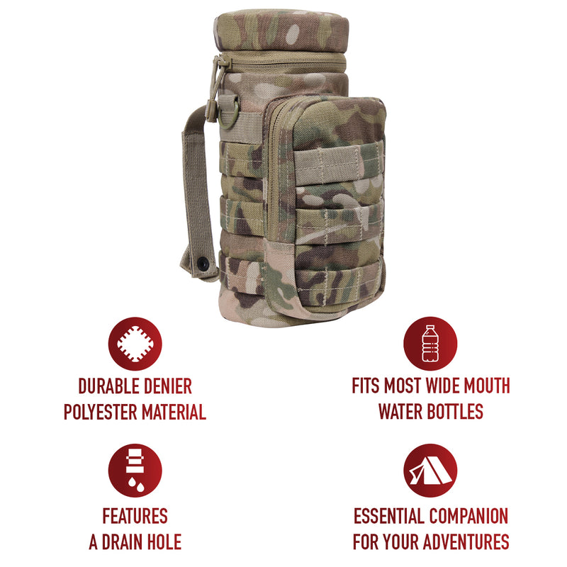 Rothco MOLLE Compatible Water Bottle Pouch | Tactical Hydration