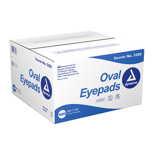 Kemp USA Sterile Oval Eye Pads – Cotton/Mesh Dressing (Case of 1,000)