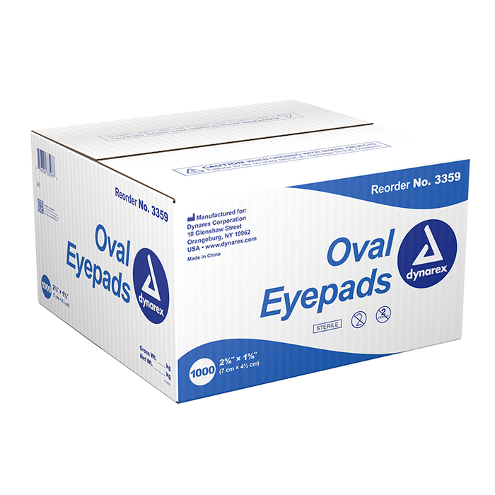 Kemp USA Oval Eye Pad, Sterile Case of 1,000 pcs