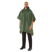 Rothco Reversible Rubberized Poncho | OD Green to Yellow