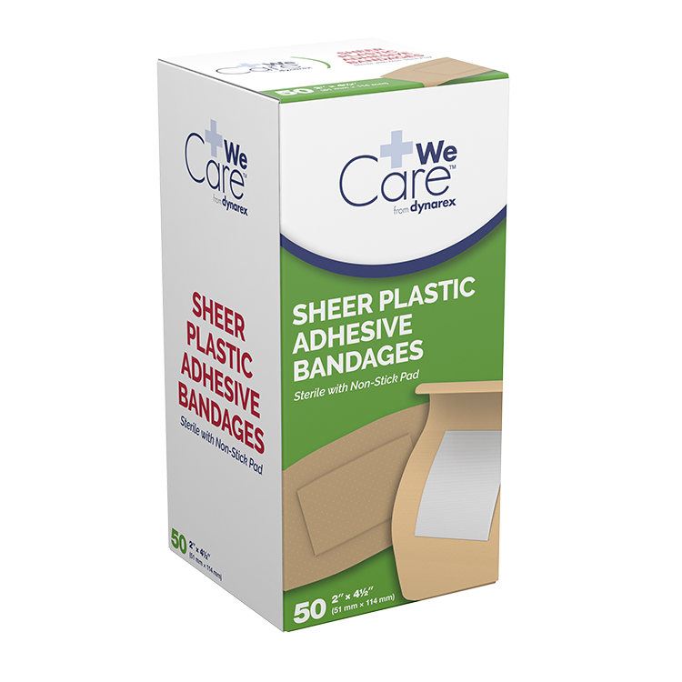Kemp USA Plastic Bandages, 2" x 4.5", Extra Large Case of 1,200 pcs