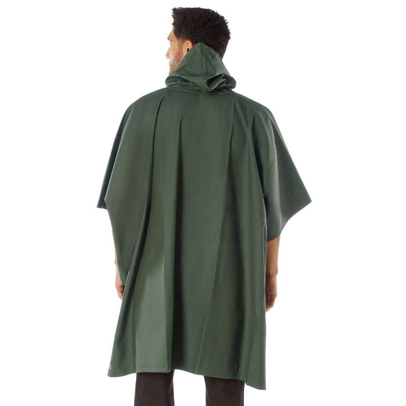 Rothco Rubberized Rainwear Poncho | Heavy-Duty Waterproof