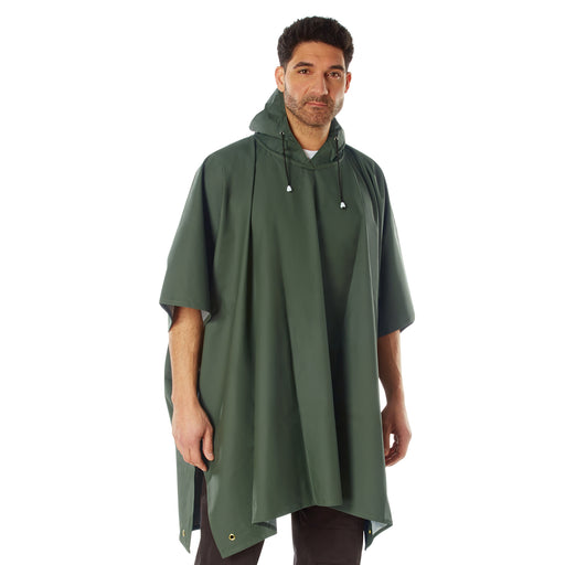 Rothco Rubberized Rainwear Poncho | Heavy-Duty Waterproof