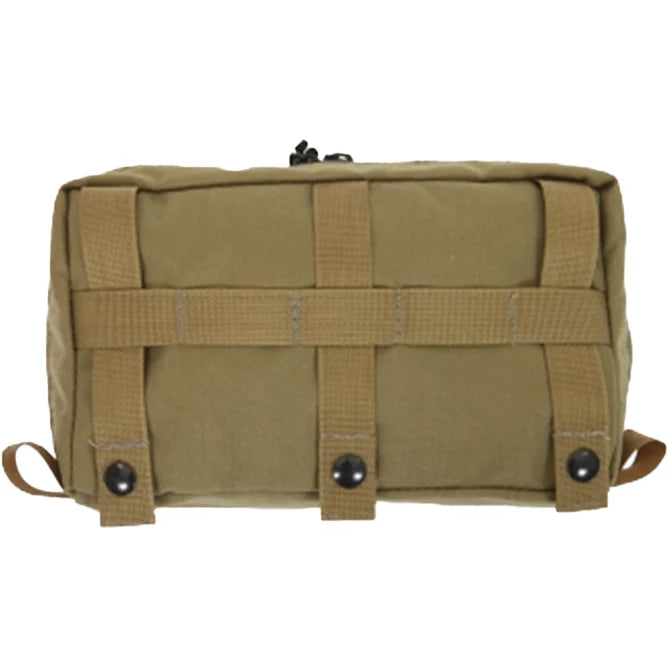 R&B Outside Front Top MOLLE Pocket with Zipper – 5" x 6" x 3", Tan or Black