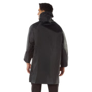 Rothco Reversible 3/4 Length Rain Parka in Black / Olive Drab, back view