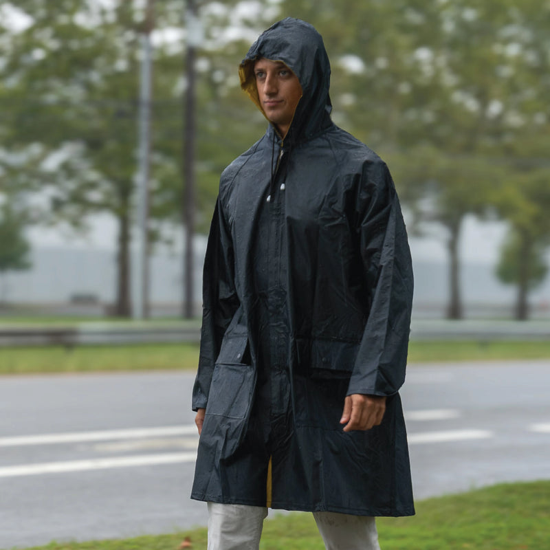 Rothco Reversible 3/4 Length Rain Parka, water-resistant hooded rain coat
