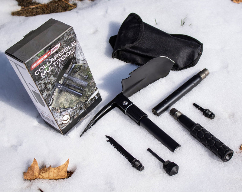 Deluxe 12-in-1 Tactical Folding Shovel – Carbon Steel Survival Tool