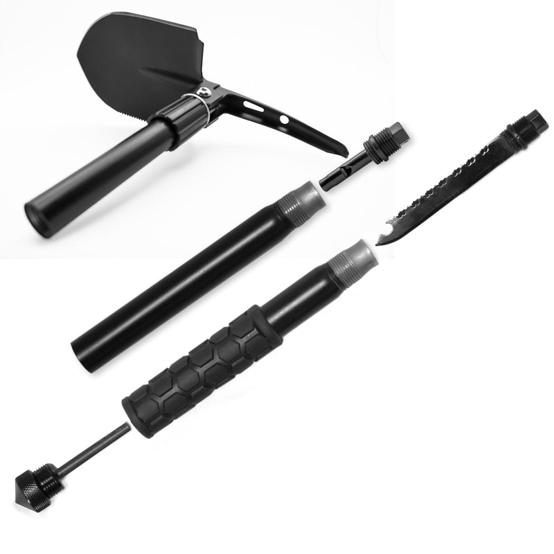 Deluxe 12-in-1 Tactical Folding Shovel – Carbon Steel Survival Tool