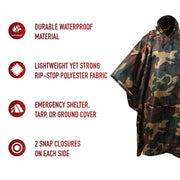Rothco G.I. Type Rip-Stop Poncho | Waterproof Shelter Tarp