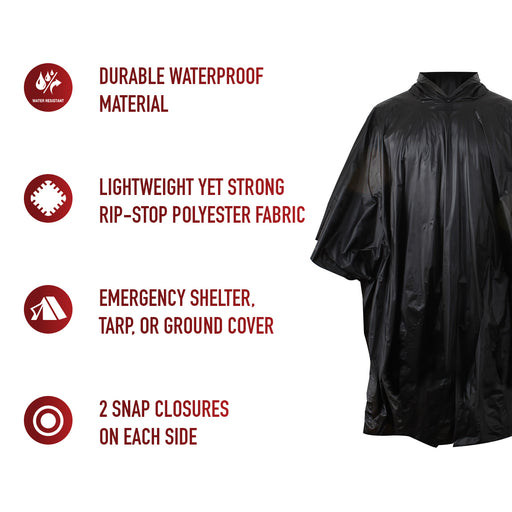 Rothco G.I. Type Rip-Stop Poncho | Waterproof Shelter Tarp