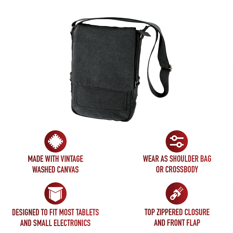Rothco Vintage Canvas Tech Bag | Padded Tablet Shoulder Bag