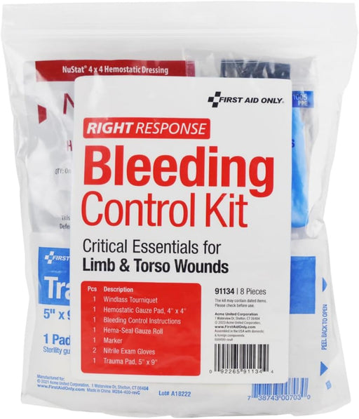 First Aid Only Critical Essentials Bleeding Control Kit | Torso Limb