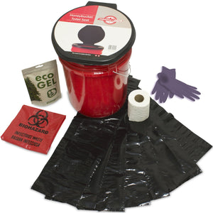 Emergency Zone Eco Gel, Liner, and Toilet Seat Set – Sanitation Kit