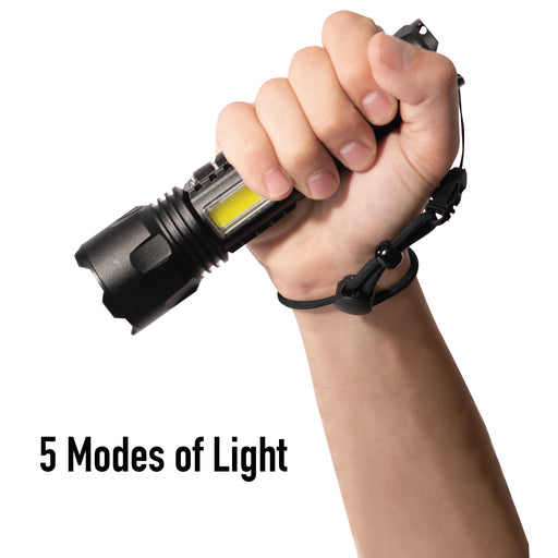 Rothco 2000 Lumen Tactical Flashlight – USB-C Rechargeable, 9 Modes