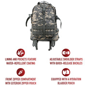 Rothco Large Camo Transport Pack | Tactical MOLLE Backpack