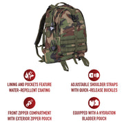 Rothco Large Camo Transport Pack | Tactical MOLLE Backpack