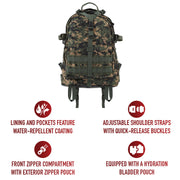 Rothco Large Camo Transport Pack | Tactical MOLLE Backpack
