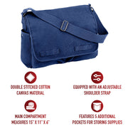 Rothco Classic Canvas Messenger Bag | Heavy-Duty Shoulder Bag