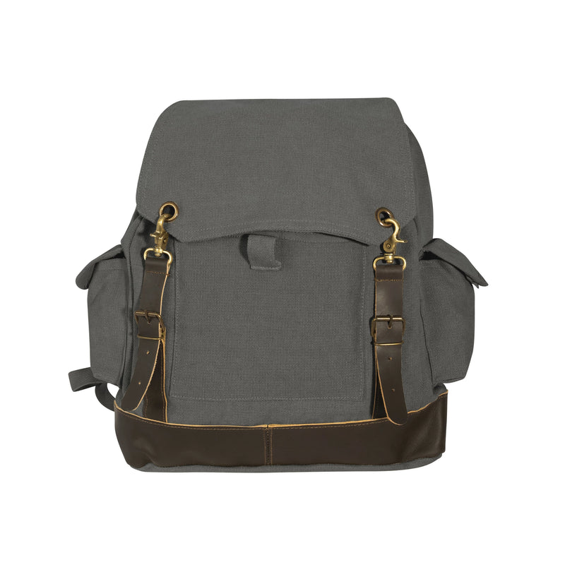 Rothco Vintage Expedition Rucksack, Charcoal Grey