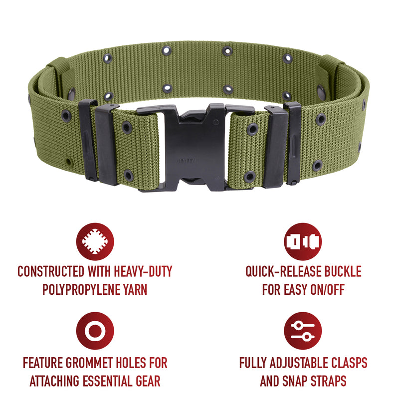 Rothco U.S.M.C. Style Quick Release Pistol Belt | Tactical Web Belt
