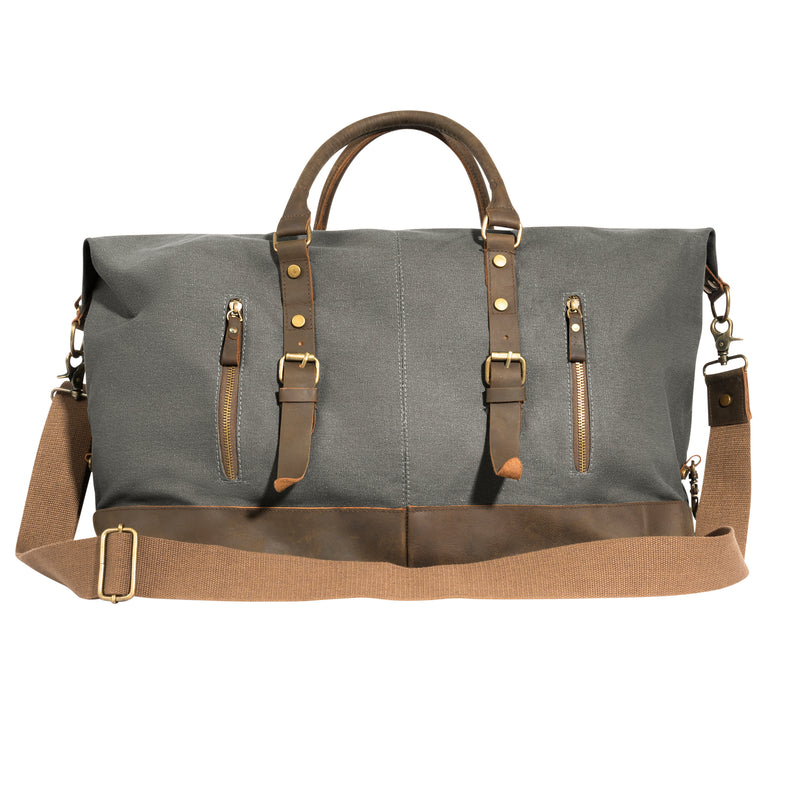 Rothco Extended Weekender Bag | Vintage Canvas & Leather Duffle